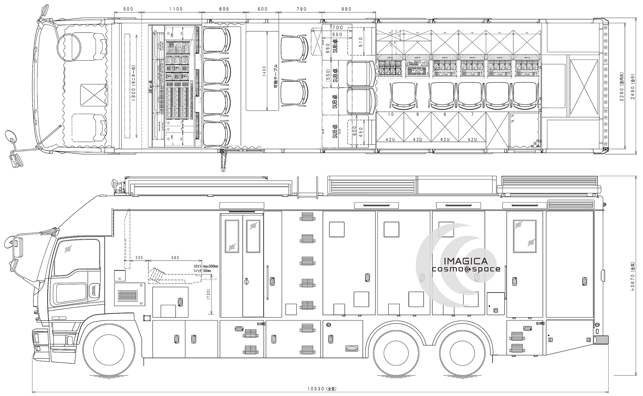 大型中継車「CR-1」